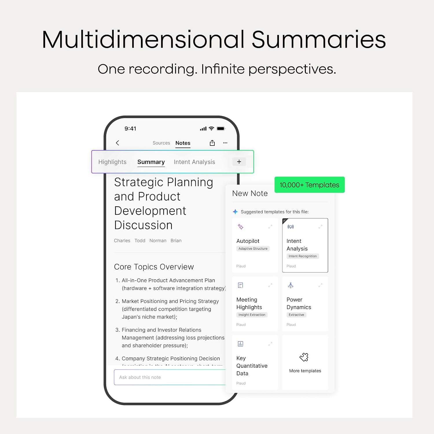 AI note taking device
