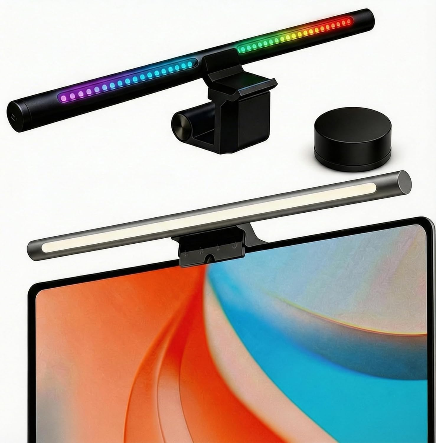 YEELIGHT Monitor Light Bar, Computer Monitor Lamp with No Glare & Eye Caring, RGB Desk Lamp Works with Alexa and Google Home, Light Bar with Adjustable Color Temperature for Home Office Space Saving